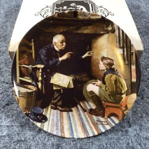 Vintage Knowles Norman Rockwell The Veteran Collector Plate 1988 COA Box 8.5in